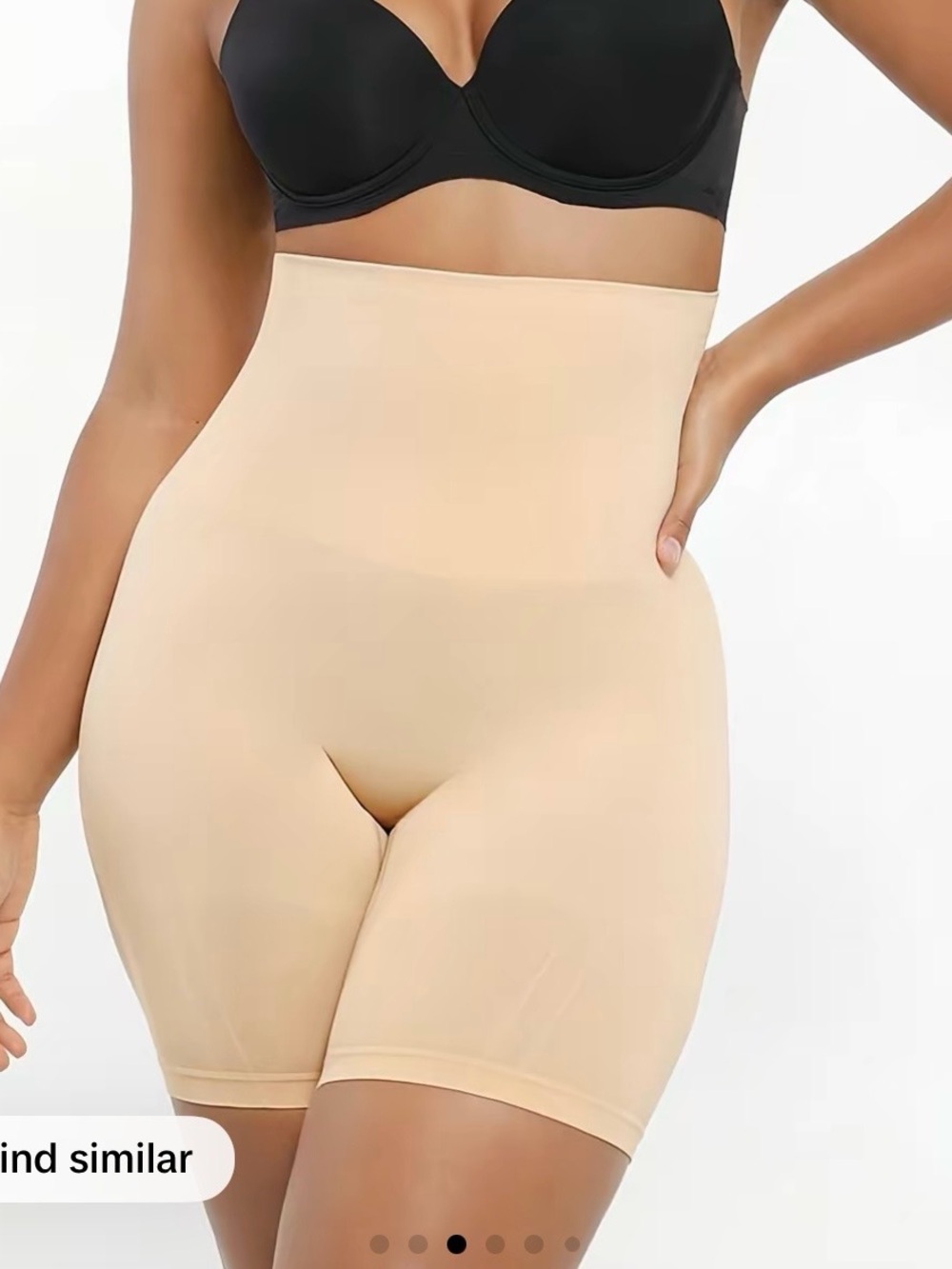 High-Waist Nude Shaping Shorts